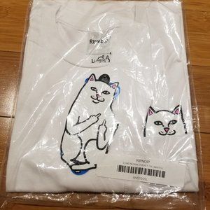 Large White Short Sleeve RipnDip T Shirt NWT